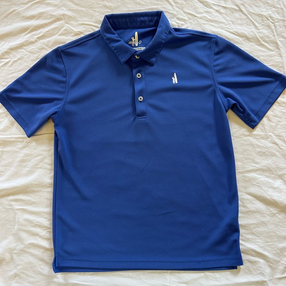 Johnnie-O Prep-formance Boy’s Blue Polo Shirt - size 14